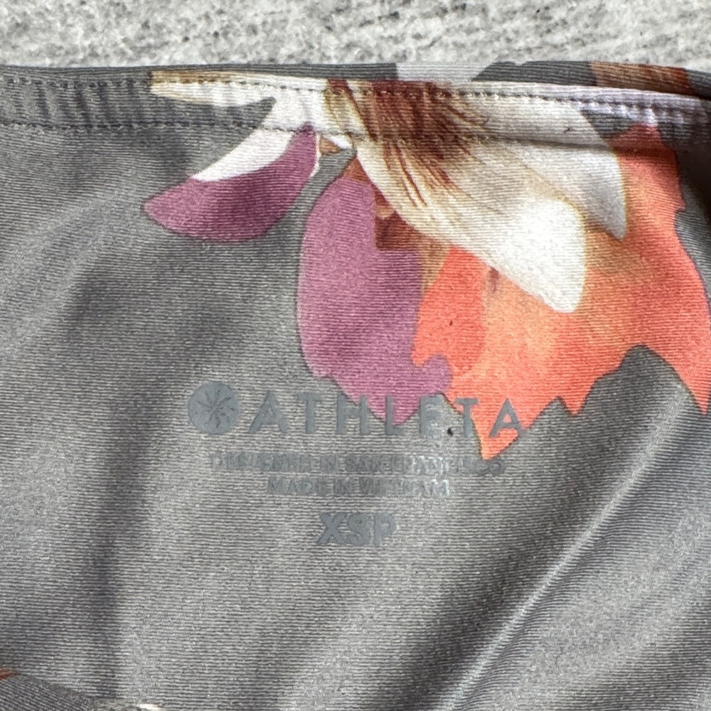Athleta Floral Patterned Leggings XSP - Picture 4 of 4